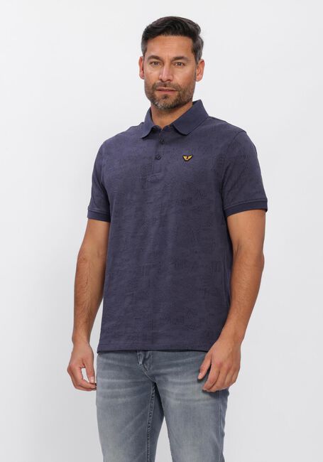Blaue PME LEGEND Polo-Shirt JACQUARD JERSEY - large