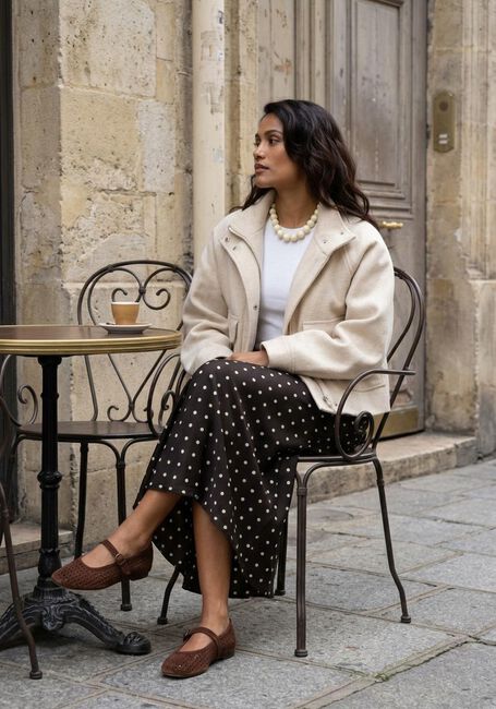 Schwarze NEO NOIR Maxirock VISO DOT SKIRT - large