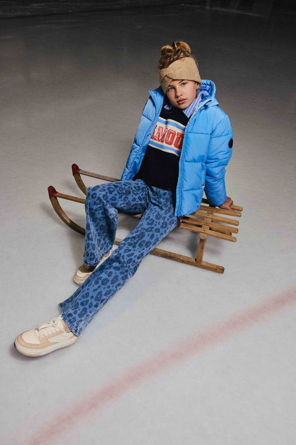 Blaue RETOUR Wide jeans MENDY - large