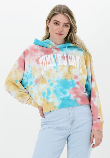 Mehrfarbige/Bunte TOMMY JEANS Sweatshirt TJW BXY TIE DYE COLLEGE 1 HOODIE - large