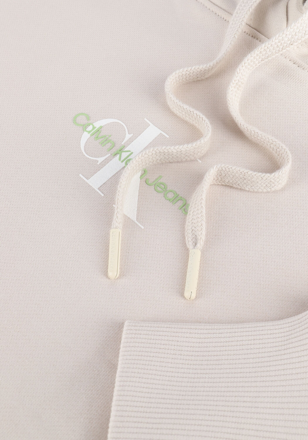 Nicht-gerade weiss CALVIN KLEIN Pullover MONOGRAM LOGO HOODIE WOMEN - large