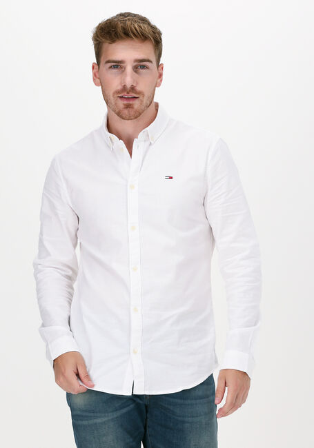 Weiße TOMMY JEANS Casual-Oberhemd TJM SLIM STRETCH OXFORD SHIRT - large
