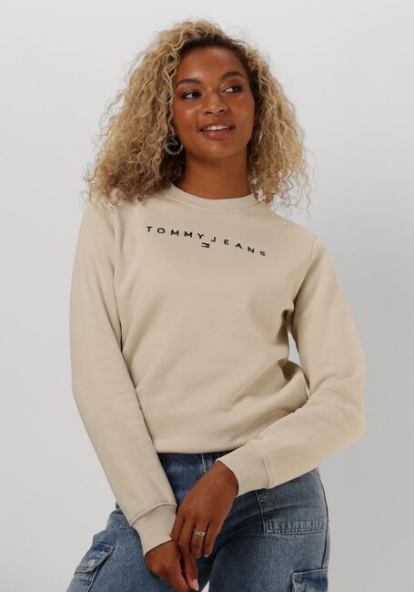 Beige TOMMY JEANS Pullover TJW REG LINEAR CREW - large
