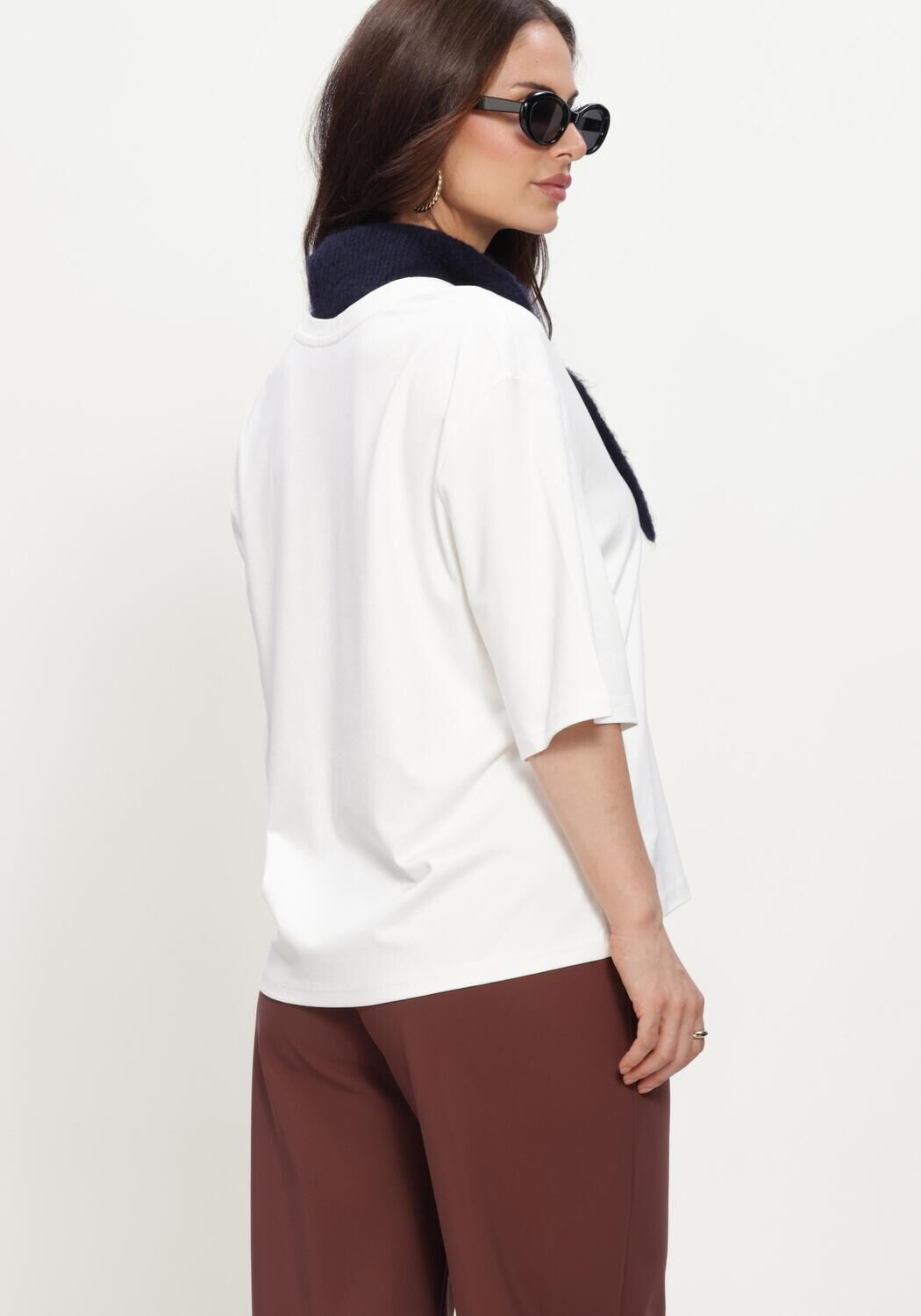 Wei&szlig;e STUDIO ANNELOES T-shirt Fiore vneck t-shirt - large