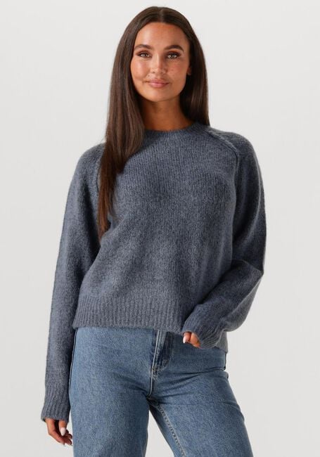 Blaue WITHBLACK Pullover WBLANDREA LS CROPPED PULLOVER - large