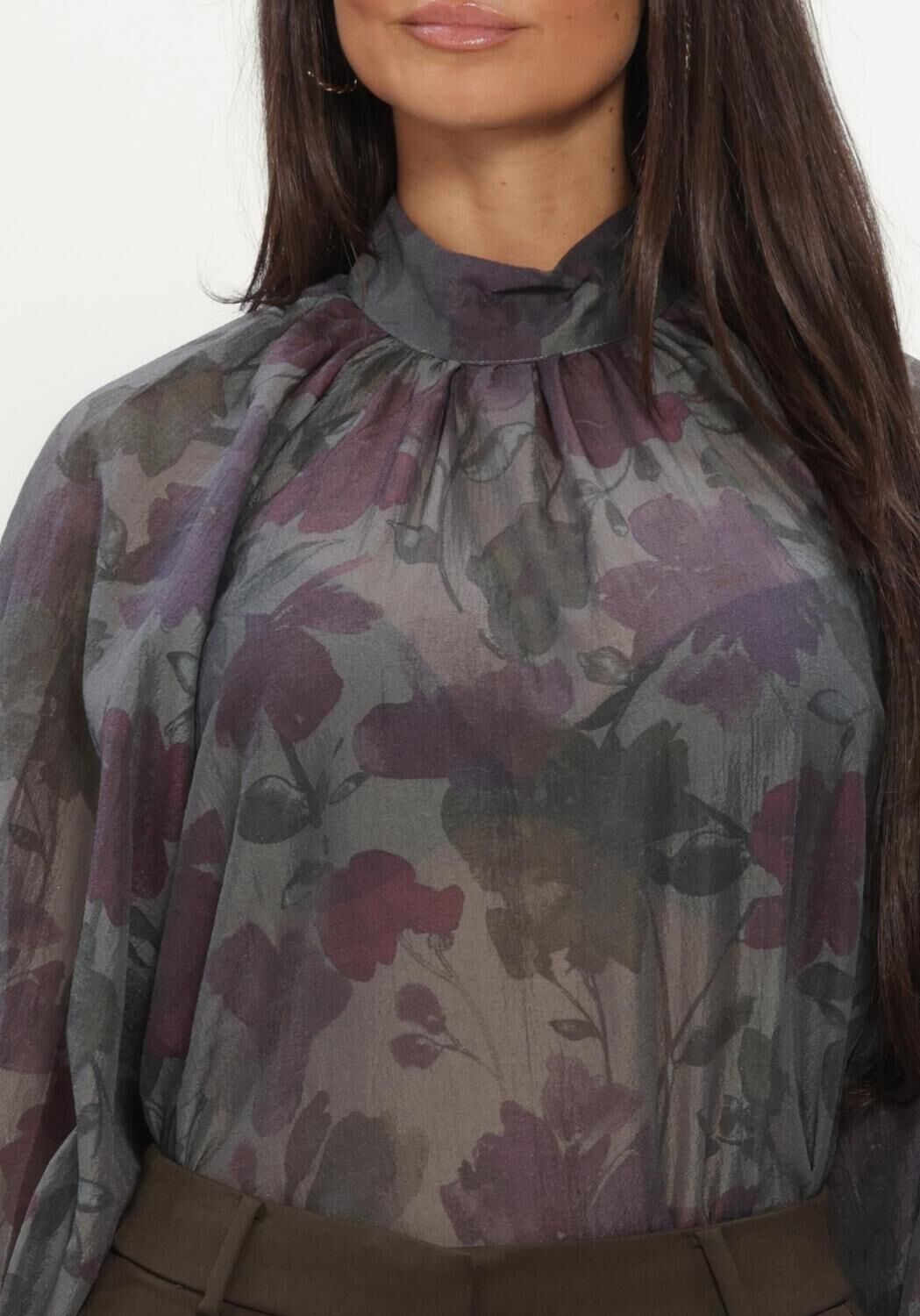 Graue MSCH COPENHAGEN Blusen MSCHJAQUELINA TOP AOP - large