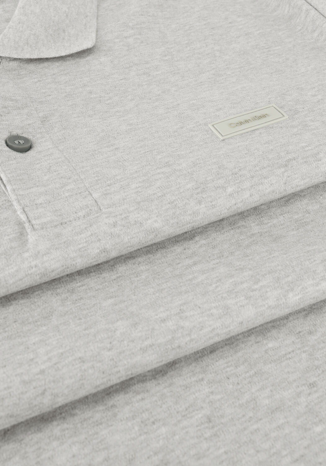 Graue CALVIN KLEIN Polo-Shirt SMOOTH COTTON SLIM POLO - large