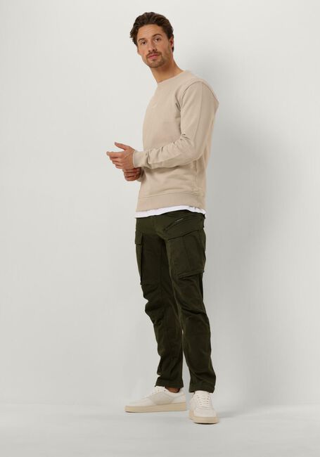 Sand PURE PATH Pullover CREWNECK WITH FNT AND BACK PRINT - large