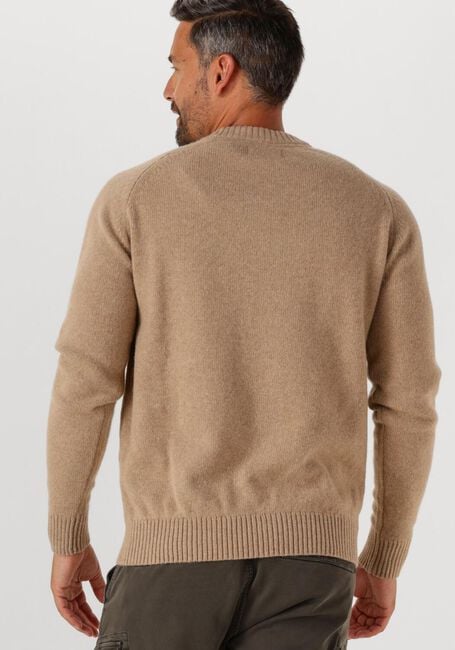Camelfarbene BARBOUR Pullover GRANGETOWN CREW NECK SWEATER - large
