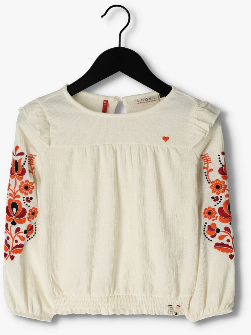 creme looxs bluse little crincle embroidery blouse