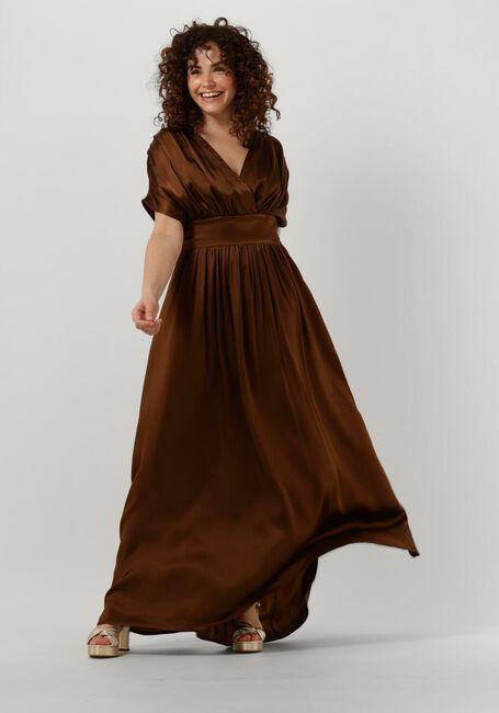 Braune SEMICOUTURE Maxikleid BLONDIE - large