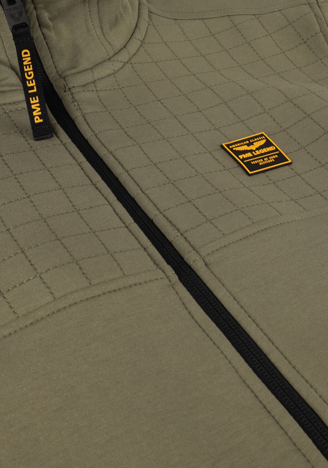 Gr&uuml;ne PME LEGEND Strickjacke HOODED JACKET SPACER LOOK SWEAT - large