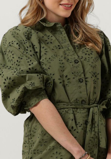 Olive SCOTCH & SODA Minikleid PUFF SLEEVE COTTON MIDI DRESS - large