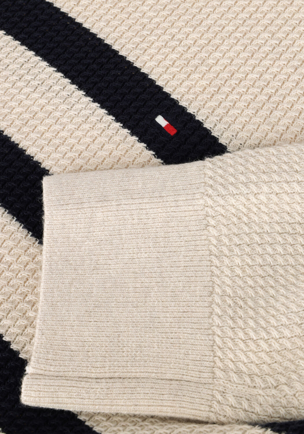 Beige TOMMY HILFIGER Pullover STRUCTURE CREW NK - large