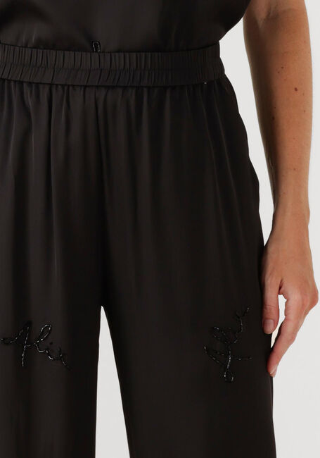 Schwarze ALIX THE LABEL Hose LADIES WOVEN SATIN BEADED PANTS - large