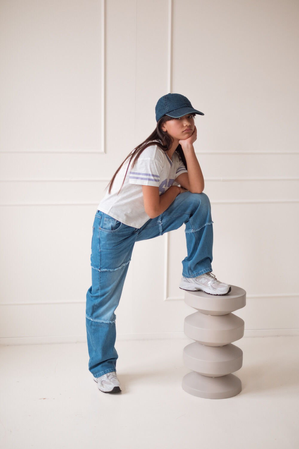 Blaue LIKE FLO Wide jeans FEMM FLO DENIM WIDE LEG - large