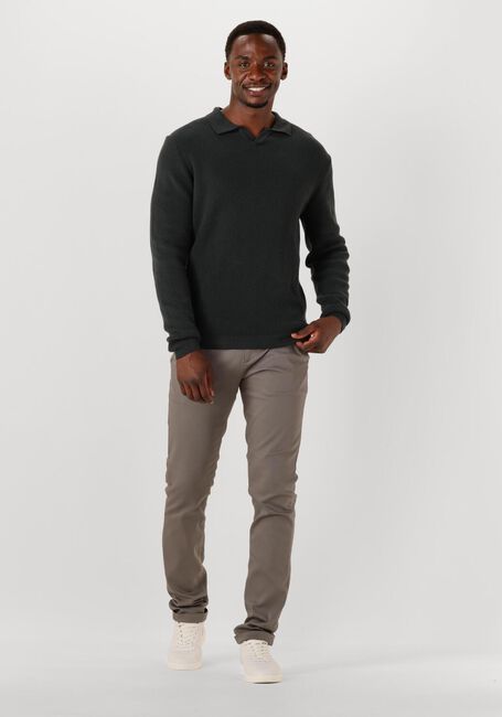 Dunkelgrün DSTREZZED Pullover KOSTAS LONGSLEEVE POLO - large