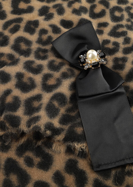 Braune LIU JO Schal STOLA STAMPATA S/SPILLA ANIMALIER - large