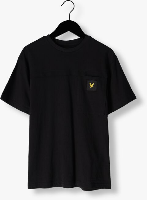 Schwarze LYLE & SCOTT T-shirt OVERSIZED PANELLED POCKET TEE - large