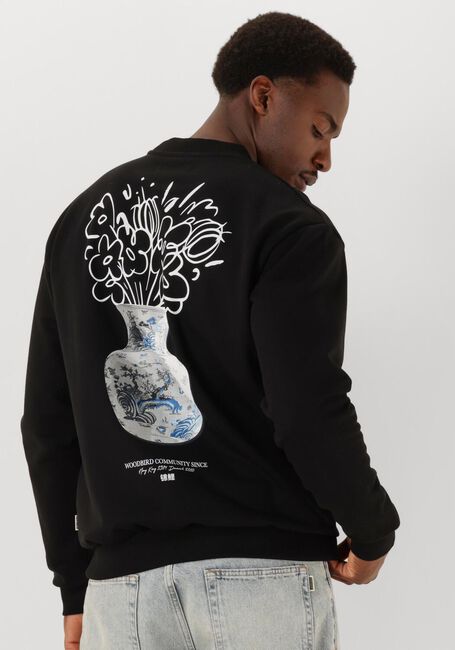 Schwarze WOODBIRD Sweatshirt WBCAINE MIN CREW - large