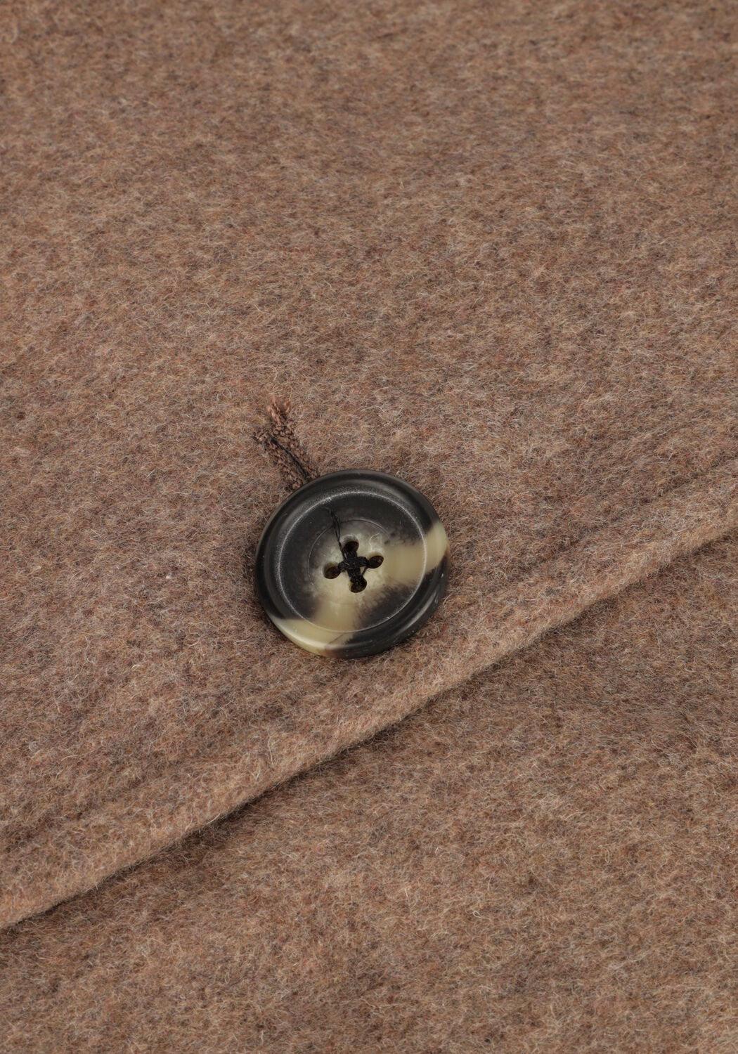 Braune OBJECT M&auml;ntel ELLA WOOL COAT - large