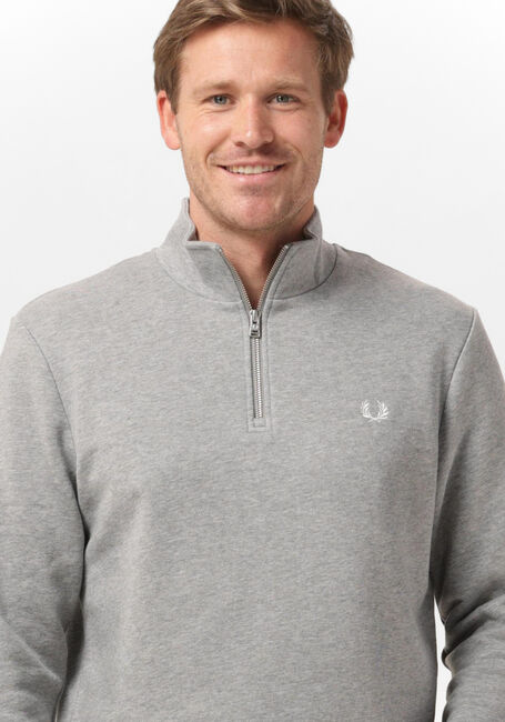Hellgrau FRED PERRY Sweatshirt HALF ZIP SWEATSHIRT - large