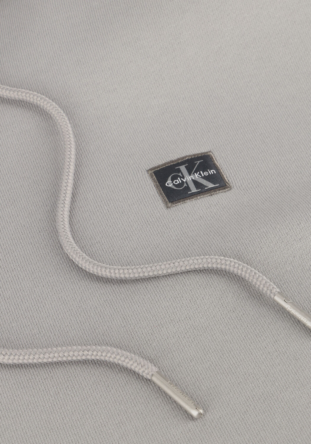 Graue CALVIN KLEIN Sweatshirt LS EU BADGE 350 TERRY HOODIE - large