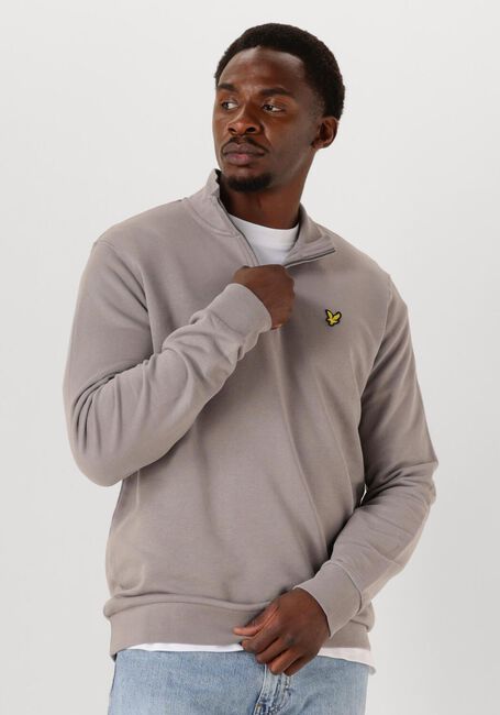 Graue LYLE & SCOTT Sweatshirt LOOPBACK QUARTER ZIP SWEAT - large