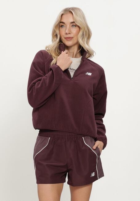 Bordeaux NEW BALANCE Pullover SPORT POLAR FLEECE HALF ZIP - large