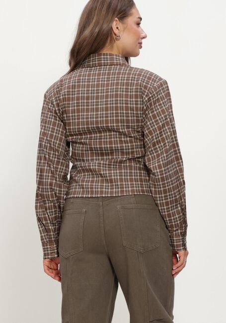 Braune REFINED DEPARTMENT Blusen LADIES WOVEN BLOUSE SMALL CHECK SYD - large