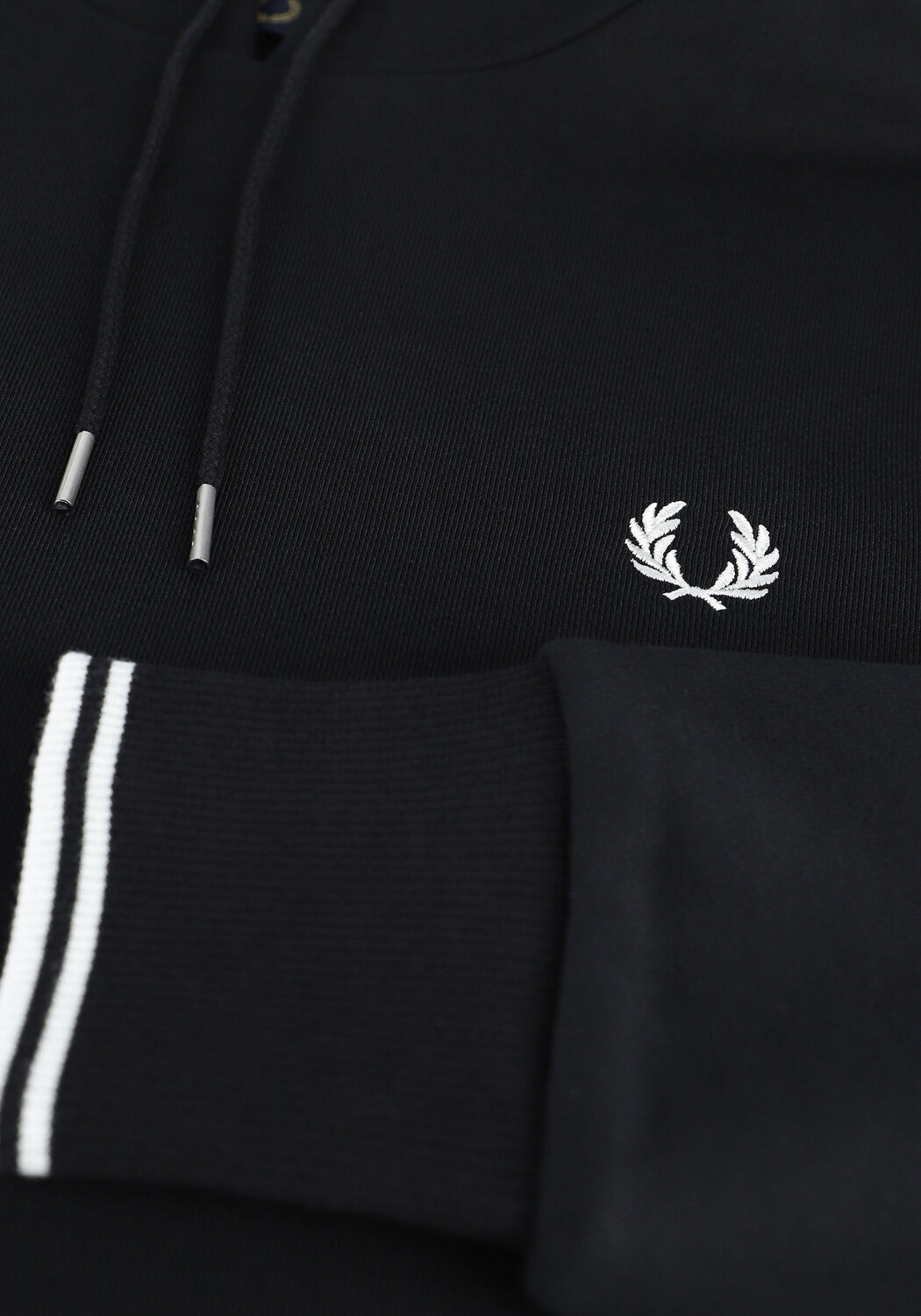 Schwarze FRED PERRY Pullover & Cardigans TIPPED HOODED SWEATSHIRT - large
