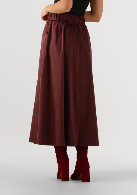 Bordeaux NEO NOIR Midirock YARA LONG POPLIN SKIRT - large