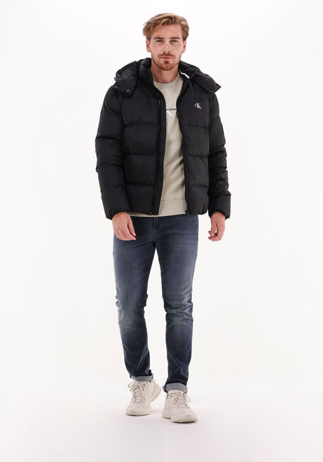 Schwarze CALVIN KLEIN Wattierte Jack ESSENTIALS DOWN JACKET - large