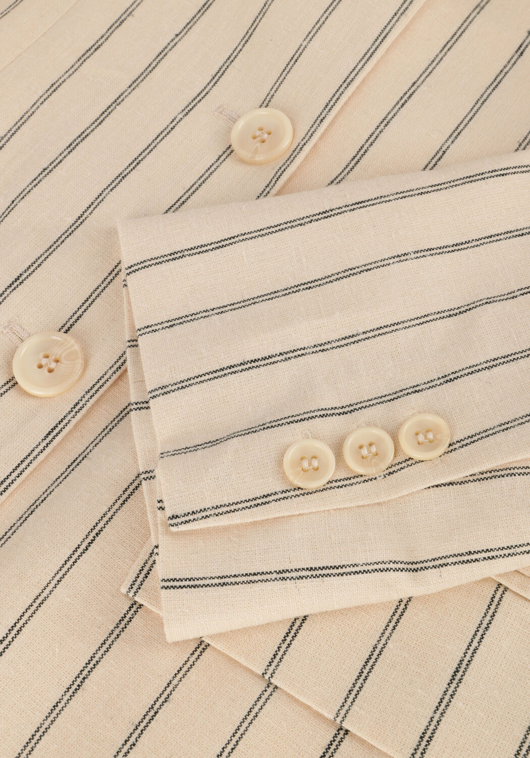 Sand SELECTED WOMEN Blazer SLFHILDA LS FITTED BLAZER PIN STRIPE - large