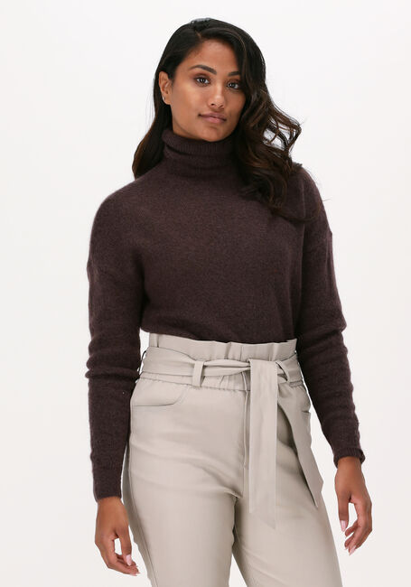 Braune MSCH COPENHAGEN Rollkragenpullover FEMME MOHAIR ROLLNECK - large