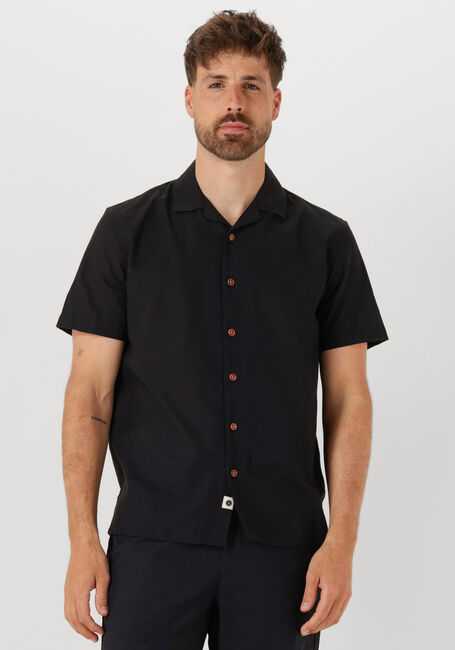 Schwarze ANERKJENDT Hemden AKLEO SSS COT/LINEN SHIRT - large