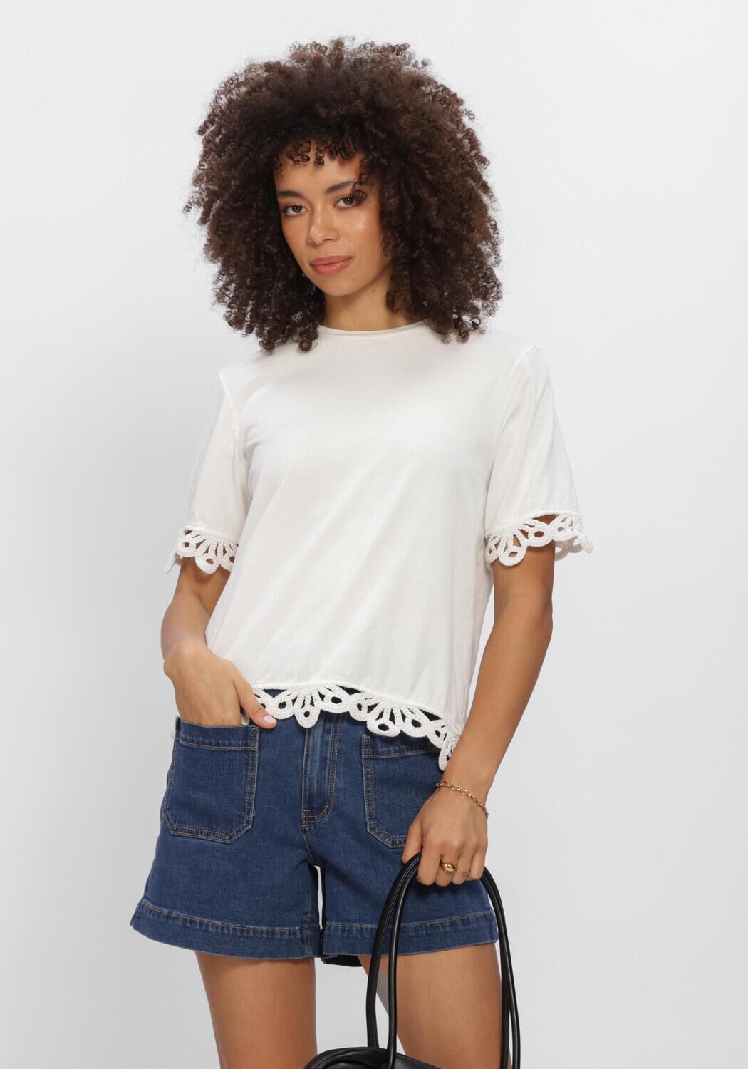 Wei&szlig;e Y.A.S. Tops & T-shirts YASMELLA SS T SHIRT - large