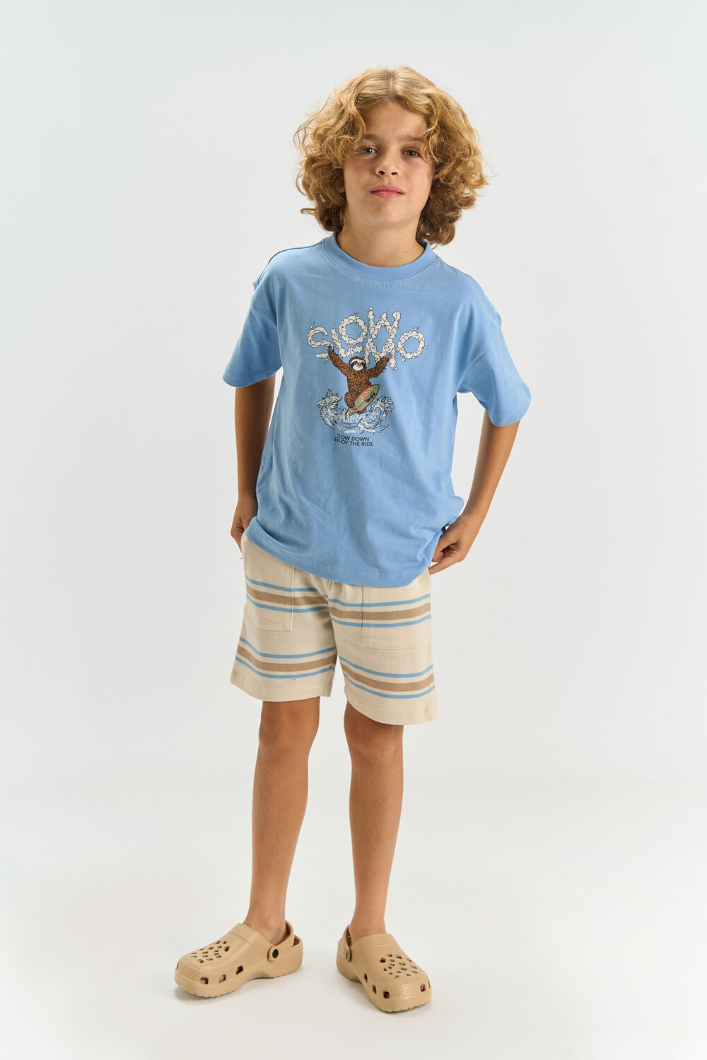 Blaue THE NEW T-shirt TNTRENT - large