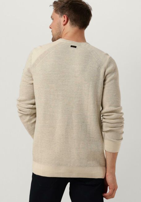 Beige PME LEGEND Pullover R-NECK COTTON RIB MELEE KNIT - large