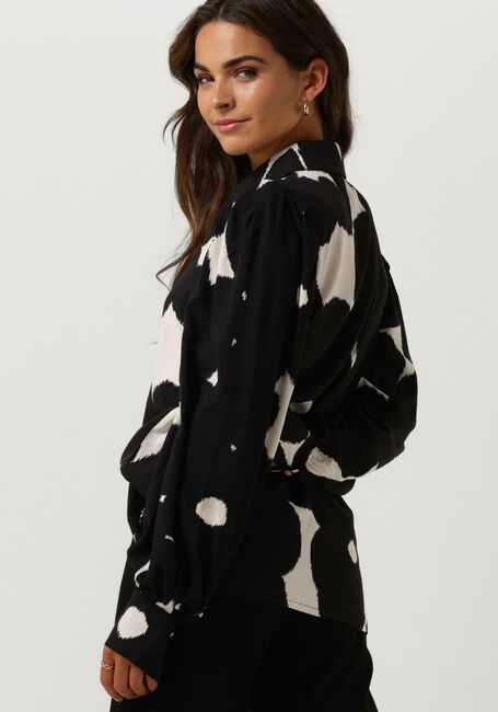Nicht-gerade weiss JANSEN AMSTERDAM Blusen WBP764 BLOUSE PRINT WITH PUFFSLEEVES - large