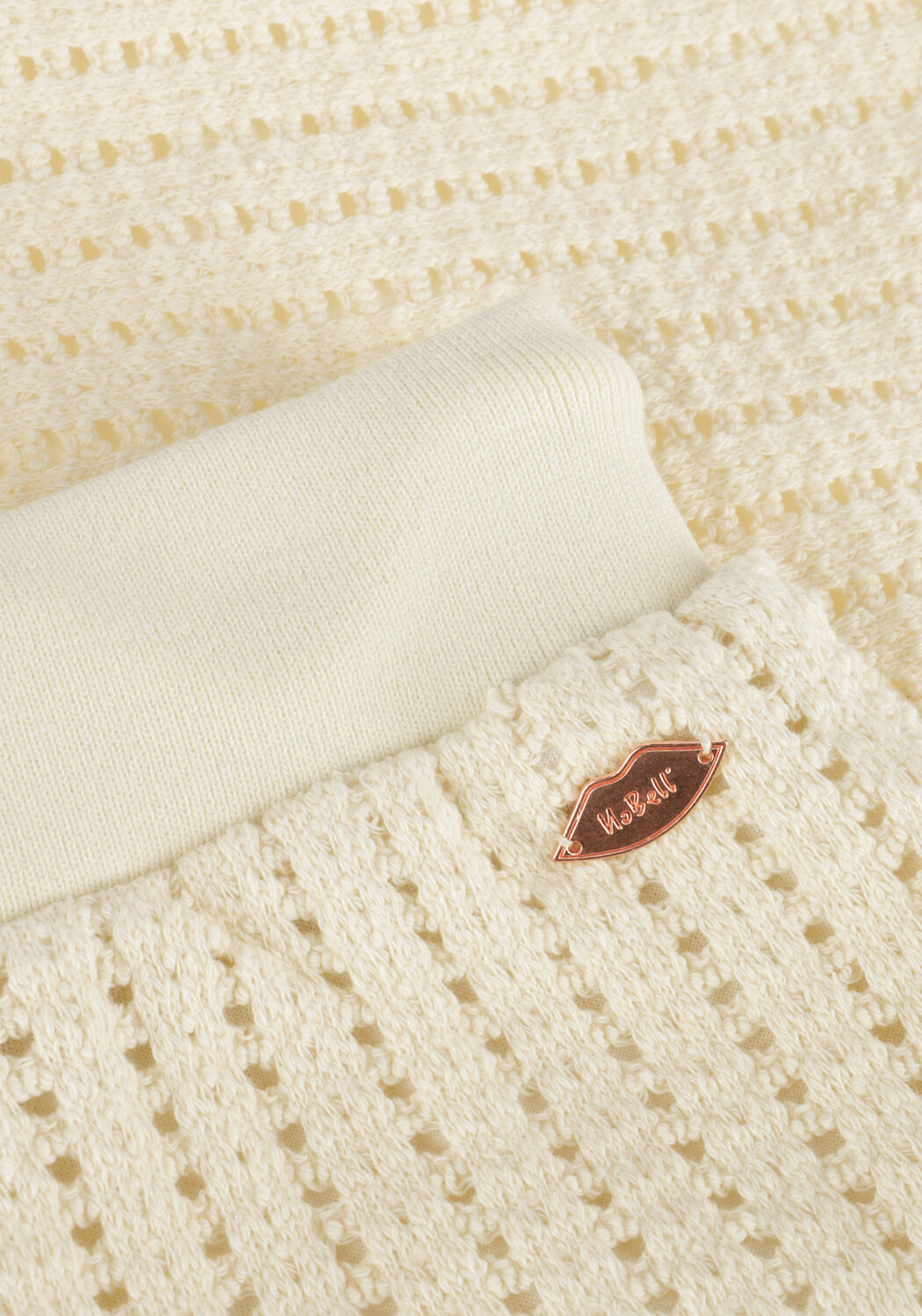 Ecru NOBELL Hosen SILLA CROCHET KNIT SHORT - large