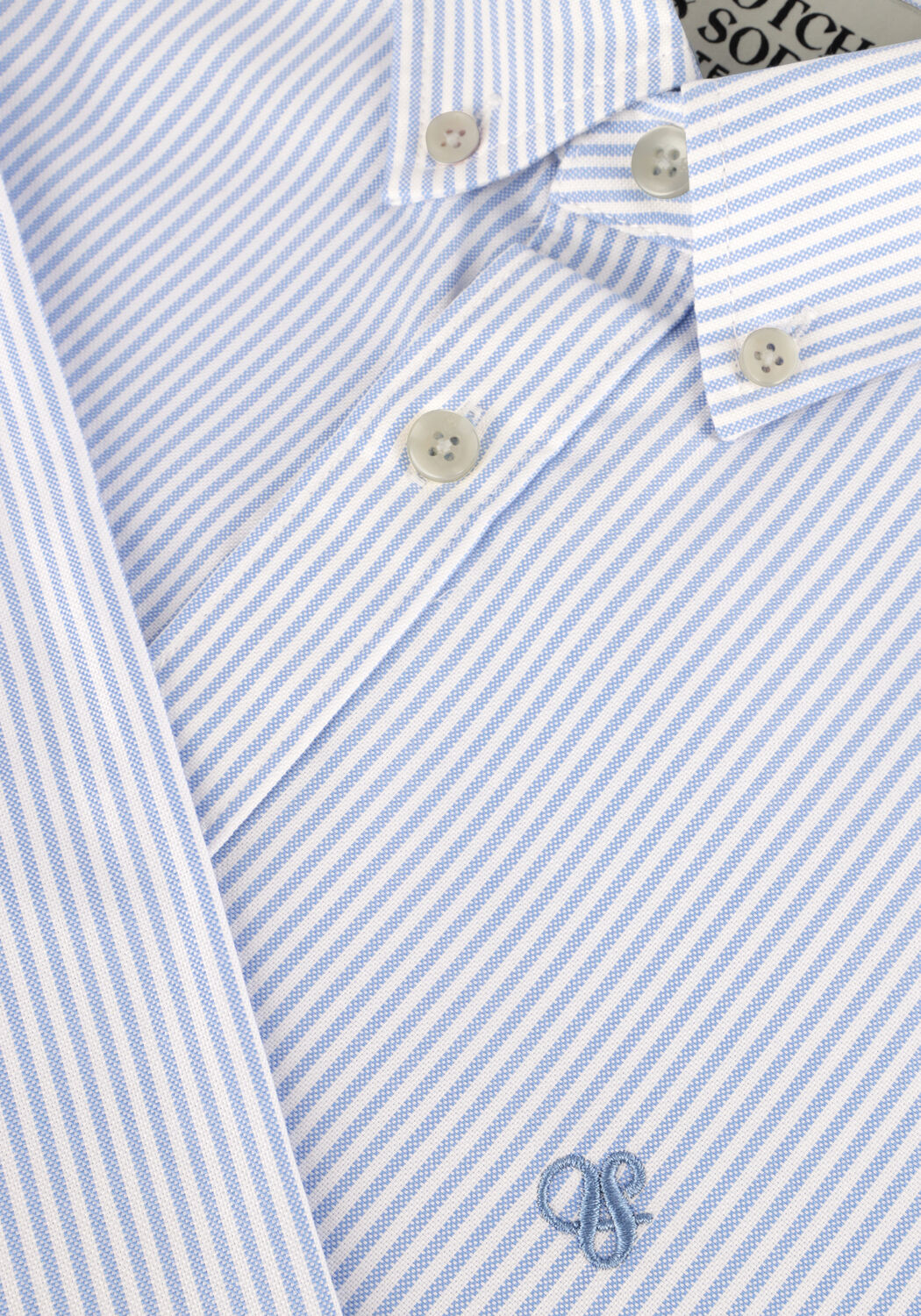 Blaue SCOTCH & SODA Casual-Oberhemd OXFORD STRIPE - large