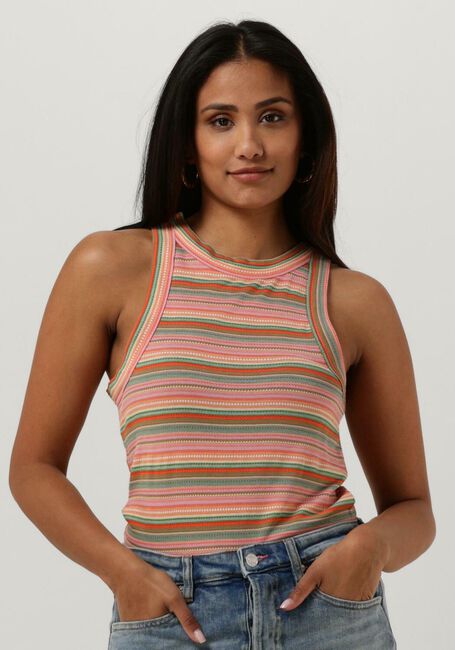 Mehrfarbige/Bunte SCOTCH & SODA Top STRIPE TEXTURED RACER TANK - large