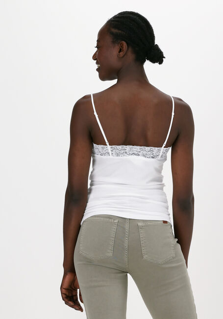 Weiße SELECTED FEMME Top SLFMANDY RIB LACE SINGLET - large