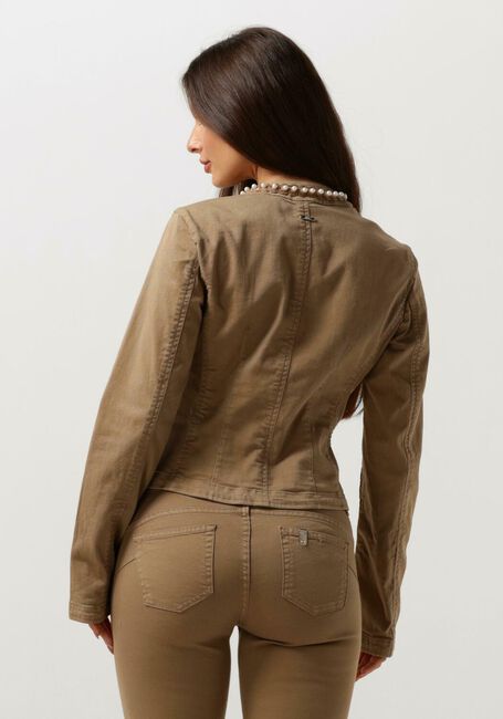 Beige LIU JO Jack DRILL STRETCH MIX JACKET - large