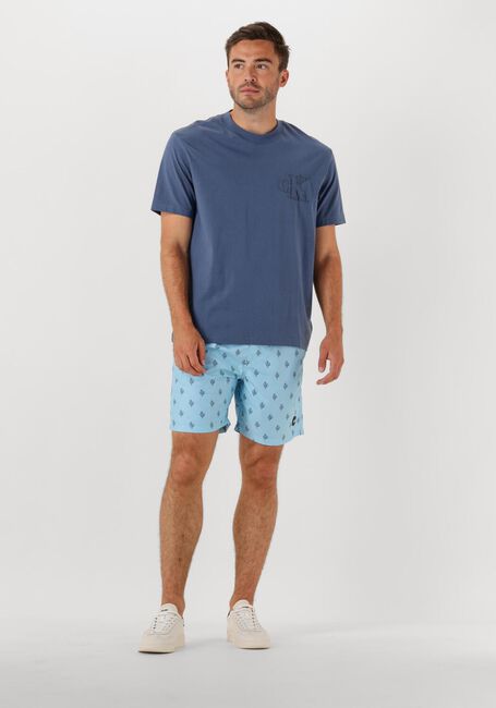 Hellblau SHIWI Badehosen MEN MIKE SWIM SHORTS 7 INCH SKETCHED CORAL - large