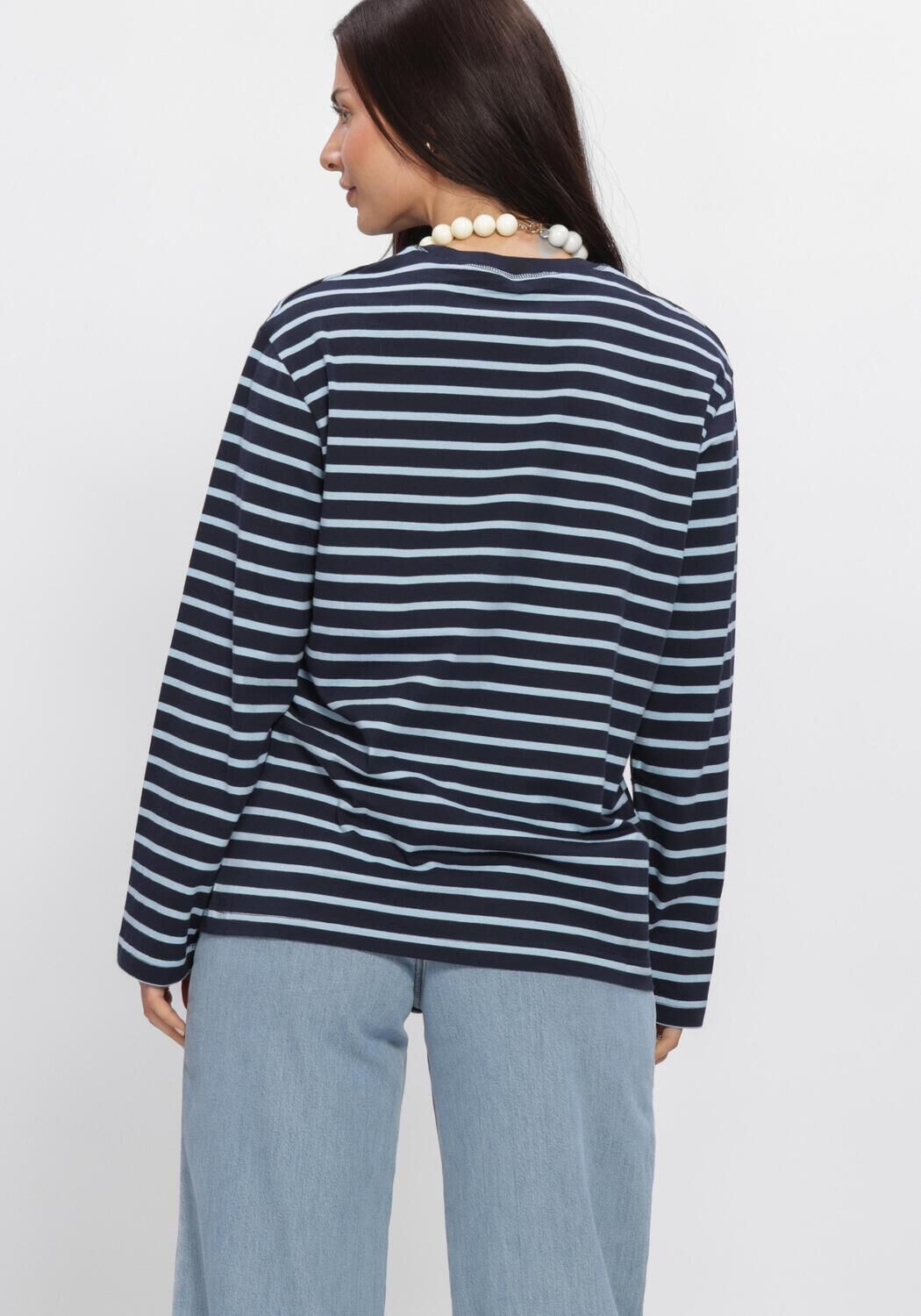Dunkelblau ENVII Top ENKULLA LS STRIPE 5310 - large