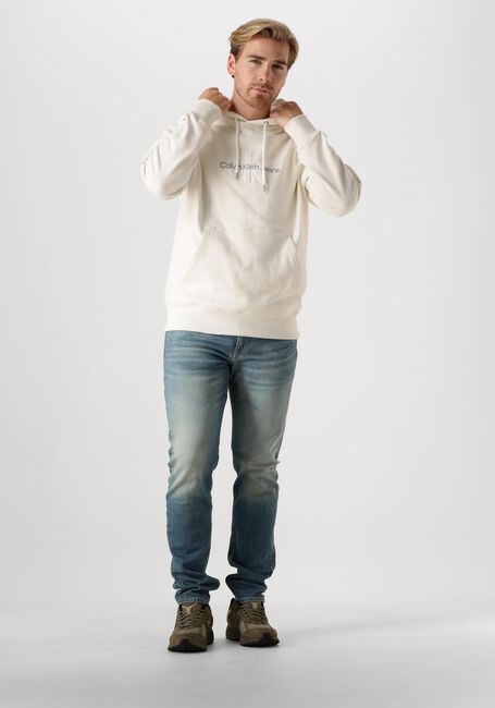 Weiße CALVIN KLEIN Sweatshirt CHENILLE MONOLOGO HOODIE - large