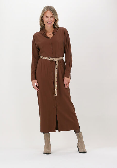Braune ANOTHER LABEL Maxikleid SJOROER DRESS L/S - large