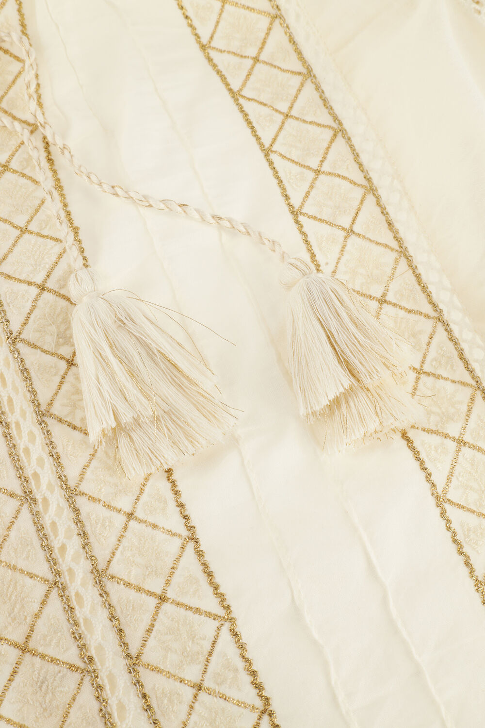 Wei&szlig;e SUMMUM Blusen TOP EMBROIDERED COTTON VOILE - large